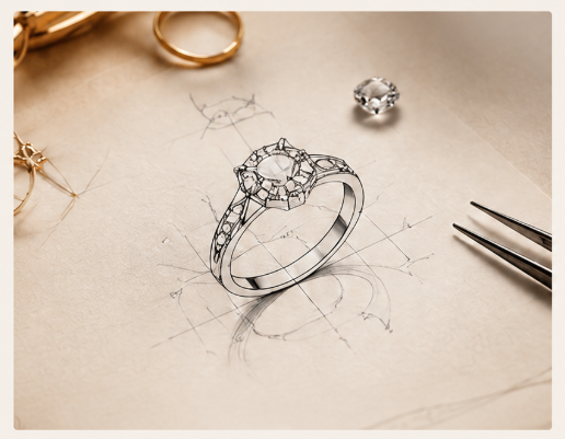 Jewellery design sketch